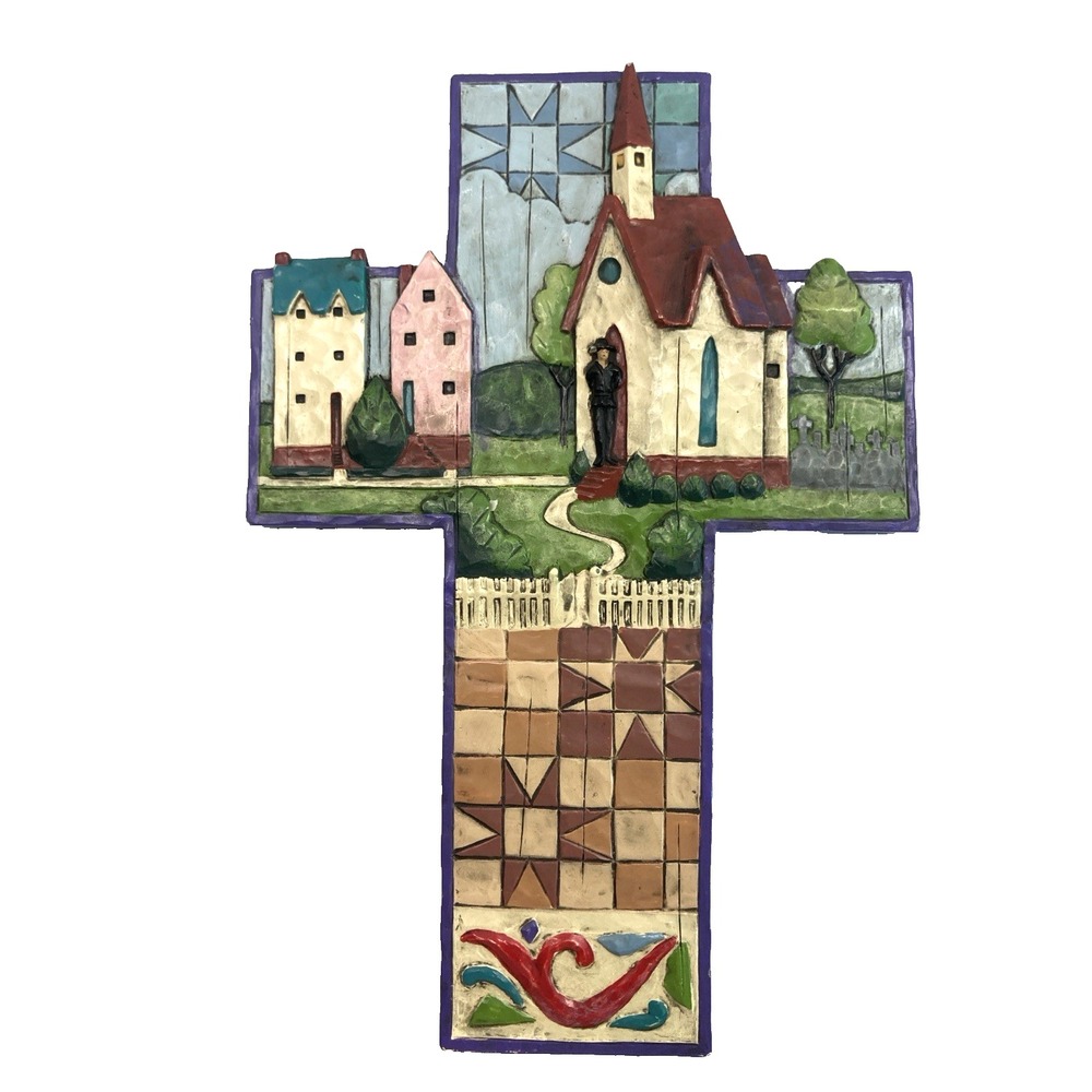 Jim Shore Easter Spring Cross - # 4007046 Religious Church & Town 7"L x 4.75"W
